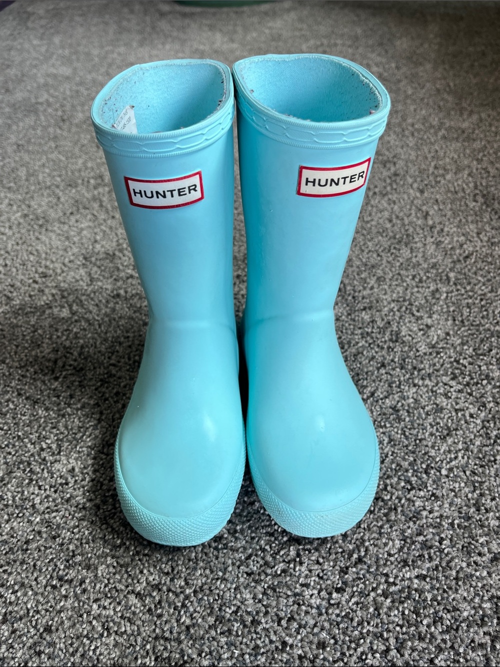Hunter Kids Aqua Blue Rain Boots